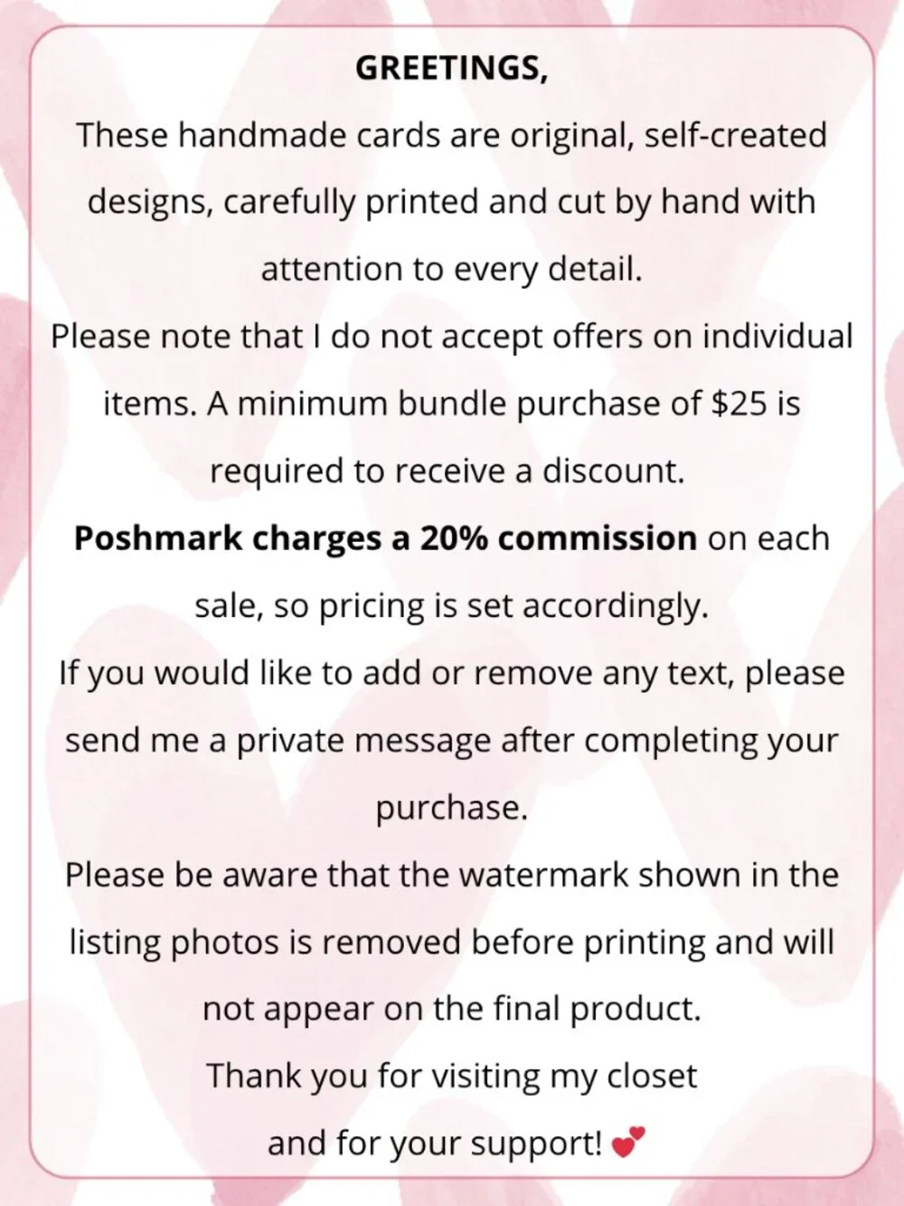 100 Personalized Heels Thank You Cards Small Business, 4×3 in
